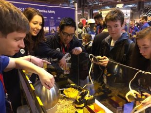 Gordon and Annelisa sharing their love of STEM subjects at Big Bang Fair