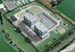 Artist's impression of Bradwell nuclear site in Essex when it reaches Care and Maintenance phase