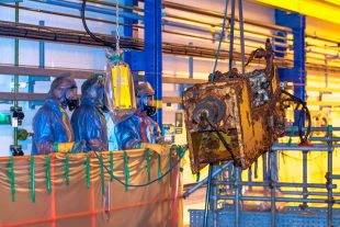 Waste retrievals at the pile fuel storage pond at Sellafield in Cumbria