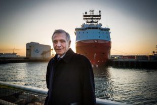 Stephen Henwood CBE at Scrabster Harbour, Caithness