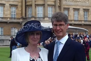 Martin Robb, NDA National Programme Delivery Manager, and his wife outside Buckingham Palace