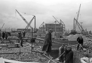 Photo from the archive of Dounreay nuclear site under construction