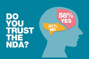 Do you trust the NDA? 58% of all respondents to the survey said "yes" and 31% said "no".